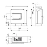 Haas+Sohn Arlberg Kaminbausatz 8 kW raumluftunabhängig Passivhaus-geeignet 2