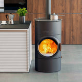 Austroflamm Clou compact Cook Kaminofen 6 kW mit Guss-Kochplatte RR oben 1