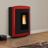 Extraflame Souvenir Lux EVO Pelletofen 10,2 kW Majolika Bordeaux WLAN 1