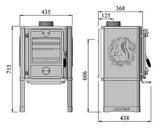 Morsø 1442 Konvektionsofen 5,3 kW – glatte Optik, Eichhörnchen-Motiv 4