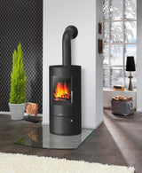 Justus Austin 7 Kaminofen 7 kW, Energieeffizienzklasse A+, raumluftunabhängig, BImSchV Stufe 2, Stahl Schwarz 2