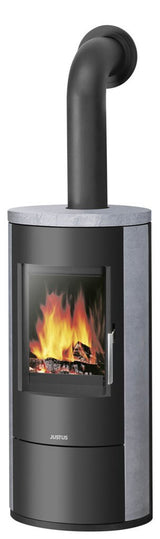 Justus Austin 7 Kaminofen 7 kW, Energieeffizienzklasse A+, raumluftunabhängig, BImSchV Stufe 2, Stahl Schwarz 3